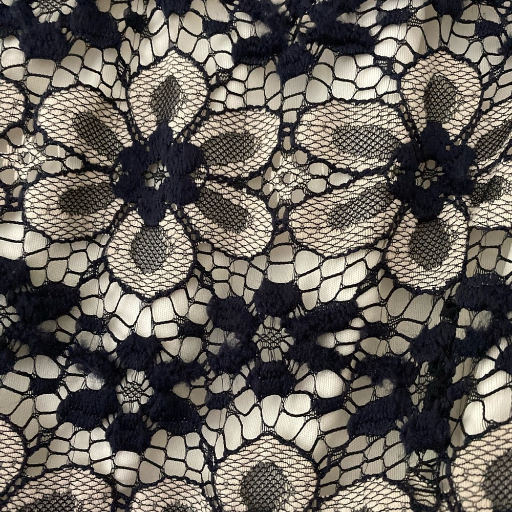 Motherhood Maternity navy and white maternity dress